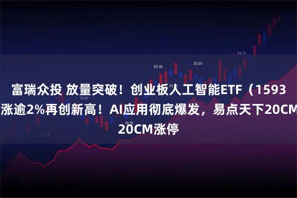 富瑞众投 放量突破！创业板人工智能ETF（159363）涨逾2%再创新高！AI应用彻底爆发，易点天下20CM涨停